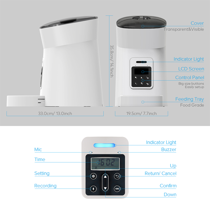 New Pet Feeder Pet Dispenser For Cat And Dog Travel Supply Automatic Smart Slow Feeder Dispenser Fixed Time Amount Of Food